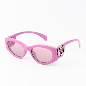 NEW Gucci GG1691S 003 Pink Mirror Women Oval Sunglasses GG 1691S